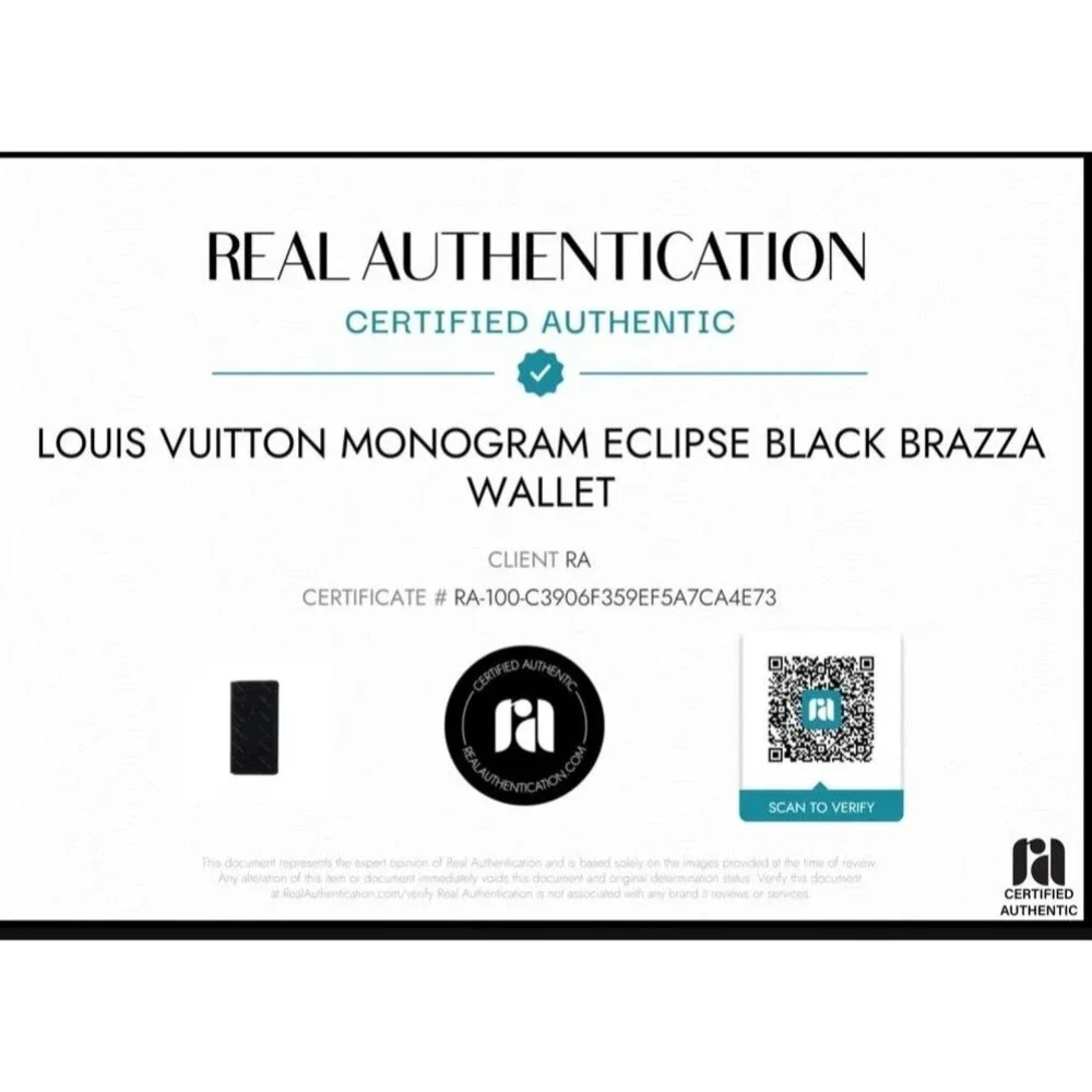 LOUIS VUITTON Portefeiulle Brazza Monogram Eclipse RA0211 Black